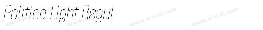 Politica Light Regul字体转换